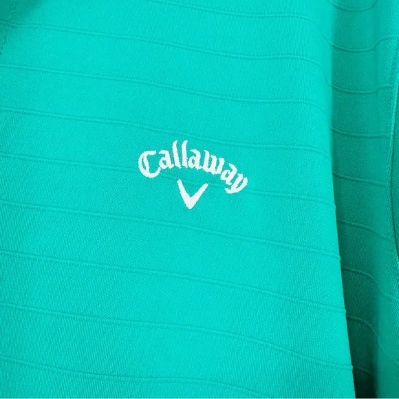 Mens Calloway Opti Dri Teal Blue Short Sleeve Golf Polo Shirt M - Picture 6 of 6